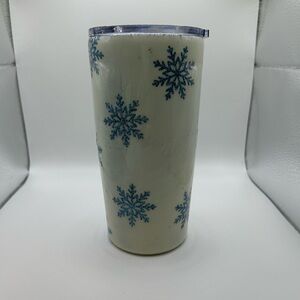 Snowflake Tumbler with Lid